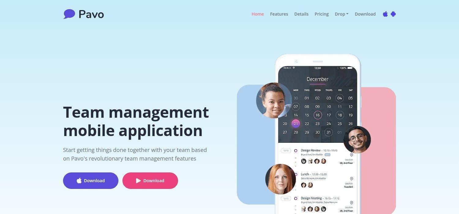 Pavo - Tailwind CSS HTML5 Multipurpose Landing Page Template