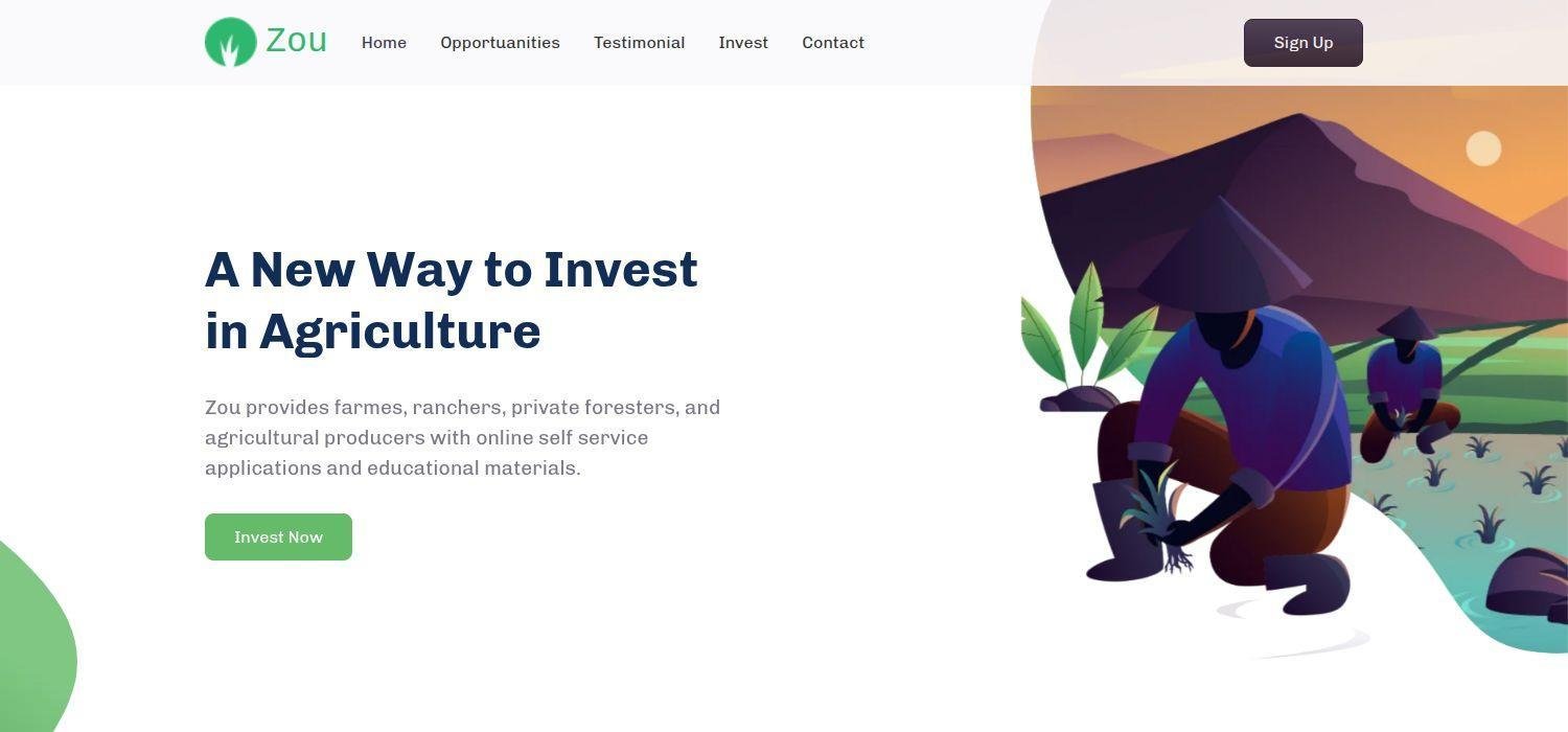 Zoufarm - Responsive Bootstrap 5 HTML5 Multipurpose Landing Page Template