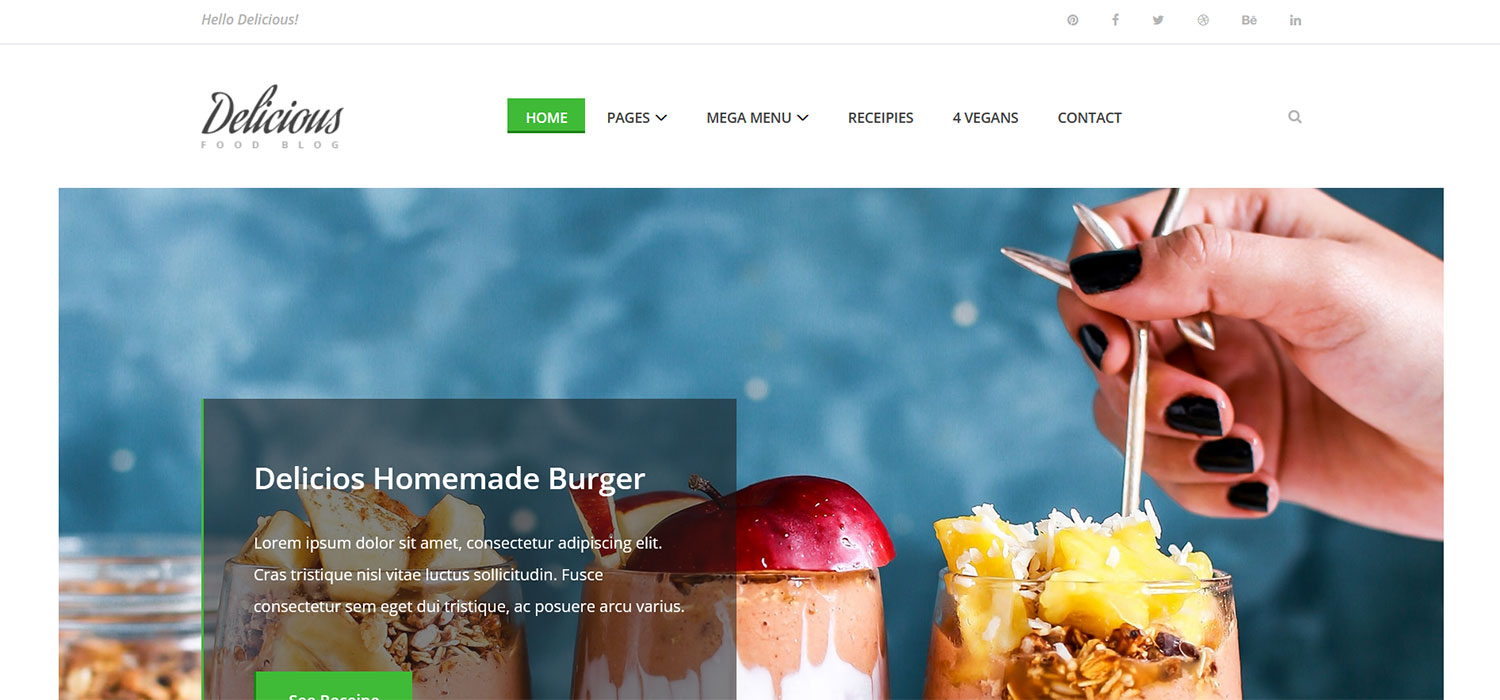 Delicious - Free Bootstrap 4 HTML5 Recipe Website Template