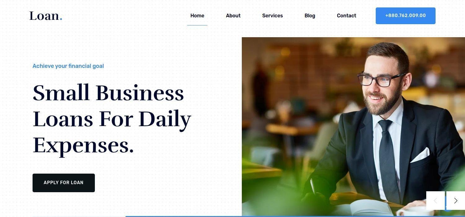 Loan - Free Bootstrap 4 HTML5 Responsive Corporate Website Template