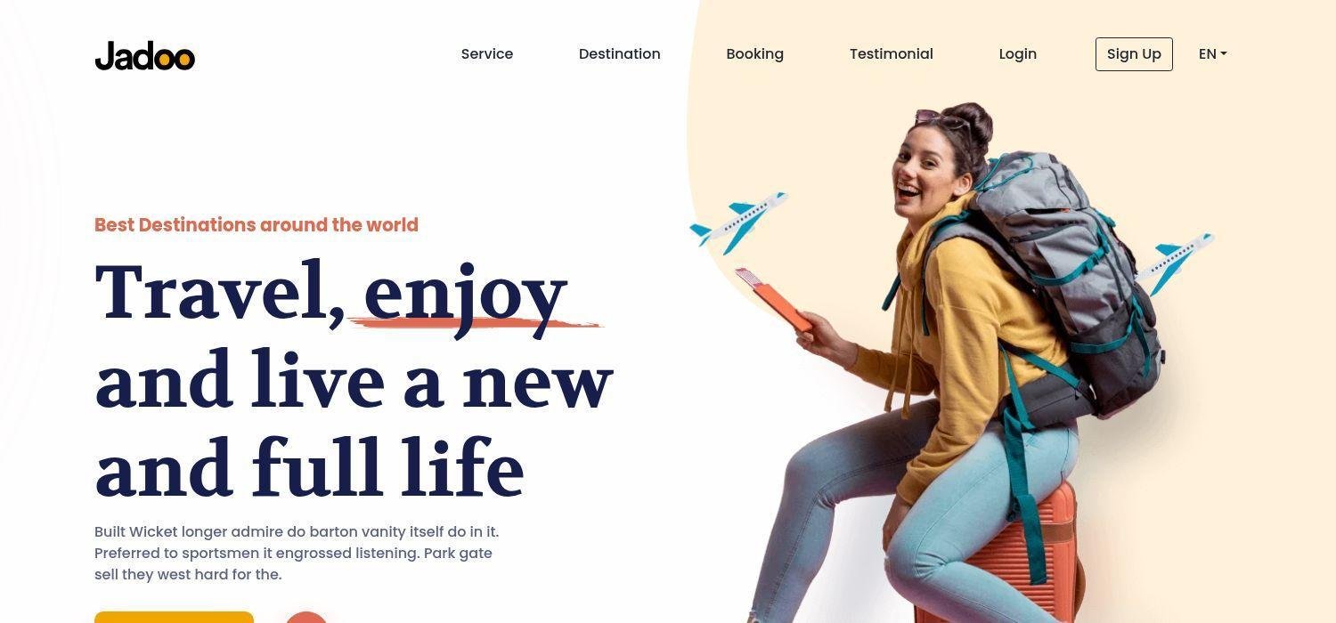 Jadoo - Bootstrap 5 HTMl5 Travel Agency Website Template