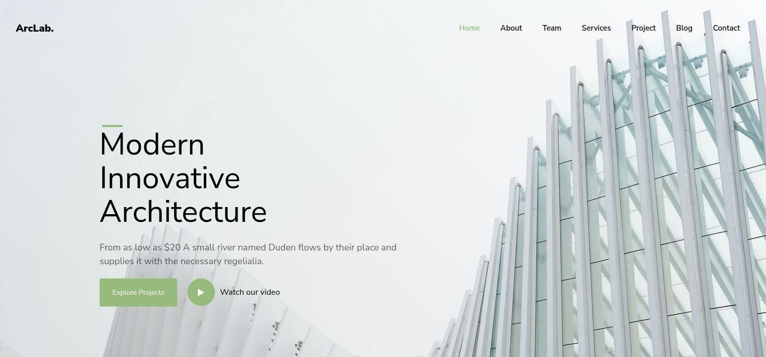ArchLab - Responsive Bootstrap 4 HTML5 Architectural Website Template