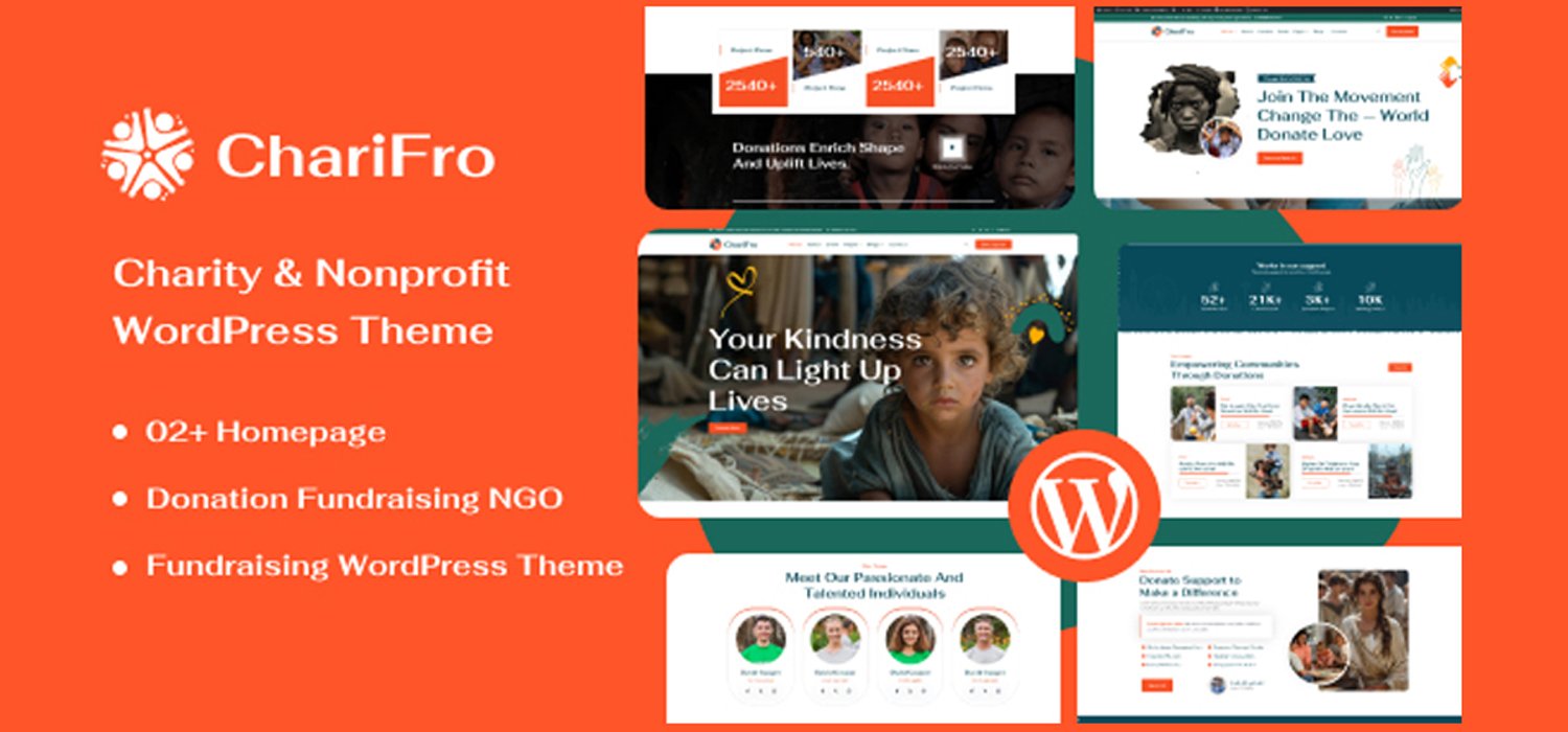 Charifro - Nonprofit & Charity Elementor WordPress Theme