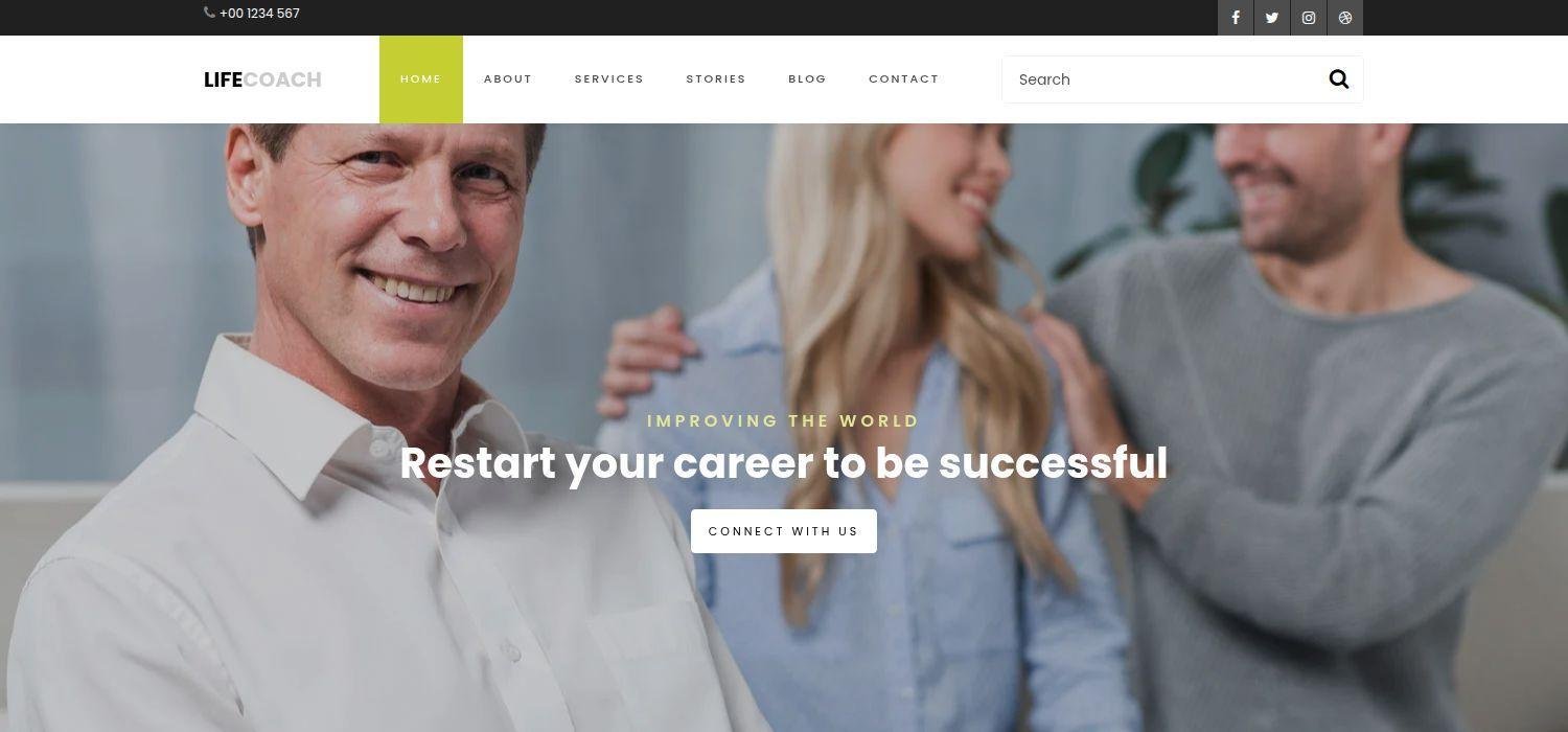 Life Coach - Free Bootstrap 4 HTML5 Coaching Website Template